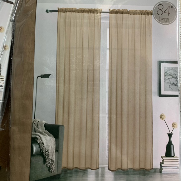 NWT Solid Sheer Pocket Rod Window Panel 55”W x84”L - Picture 6 of 7
